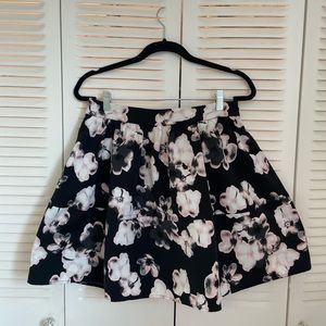Express cherry blossom high waisted skirt